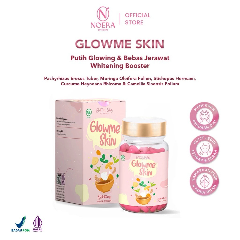 Noera Glow Me Skin Improve Formula | Kapsul Pemutih Kulit  | Whitening Capsule | 10x Extra Whitening