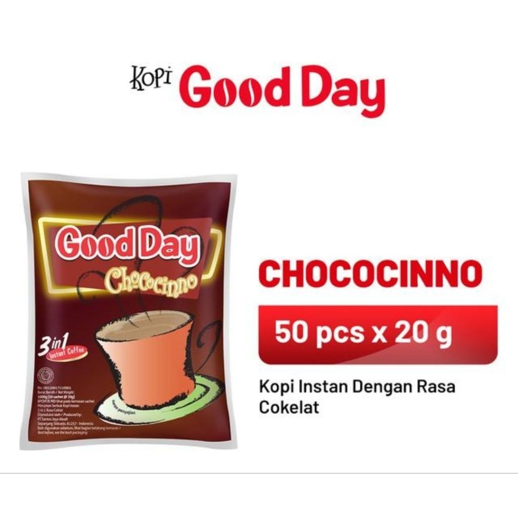 

Good Day Choccocino 1 Bag isi 50 Sachet