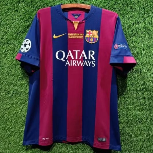 Jersey Barcelona Original 2014-2015 Home XL Messi 10 Treble Winners