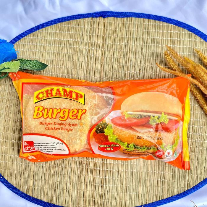

Burger Daging Ayam Champ Isi 6 Potong/Champ Chicken Burger