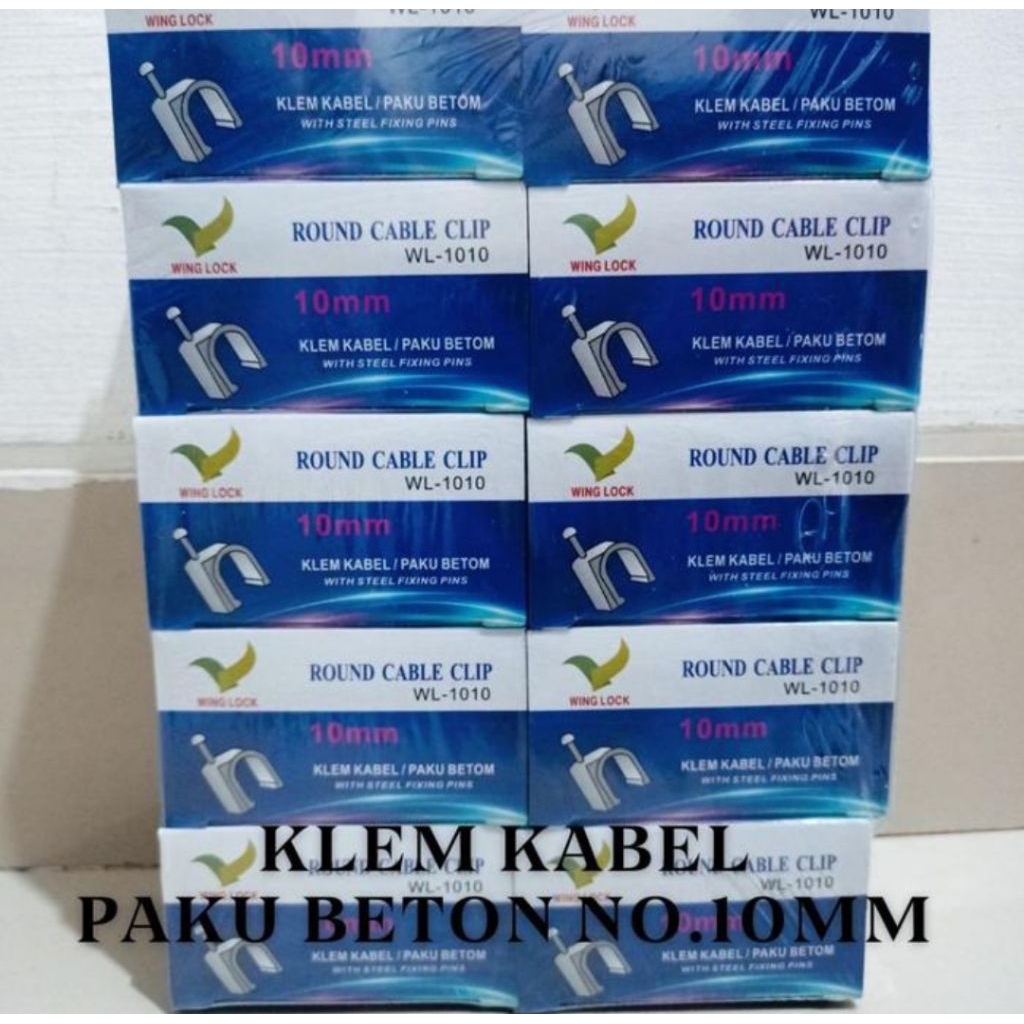Klem Kabel 10mm Paku Beton Winglock