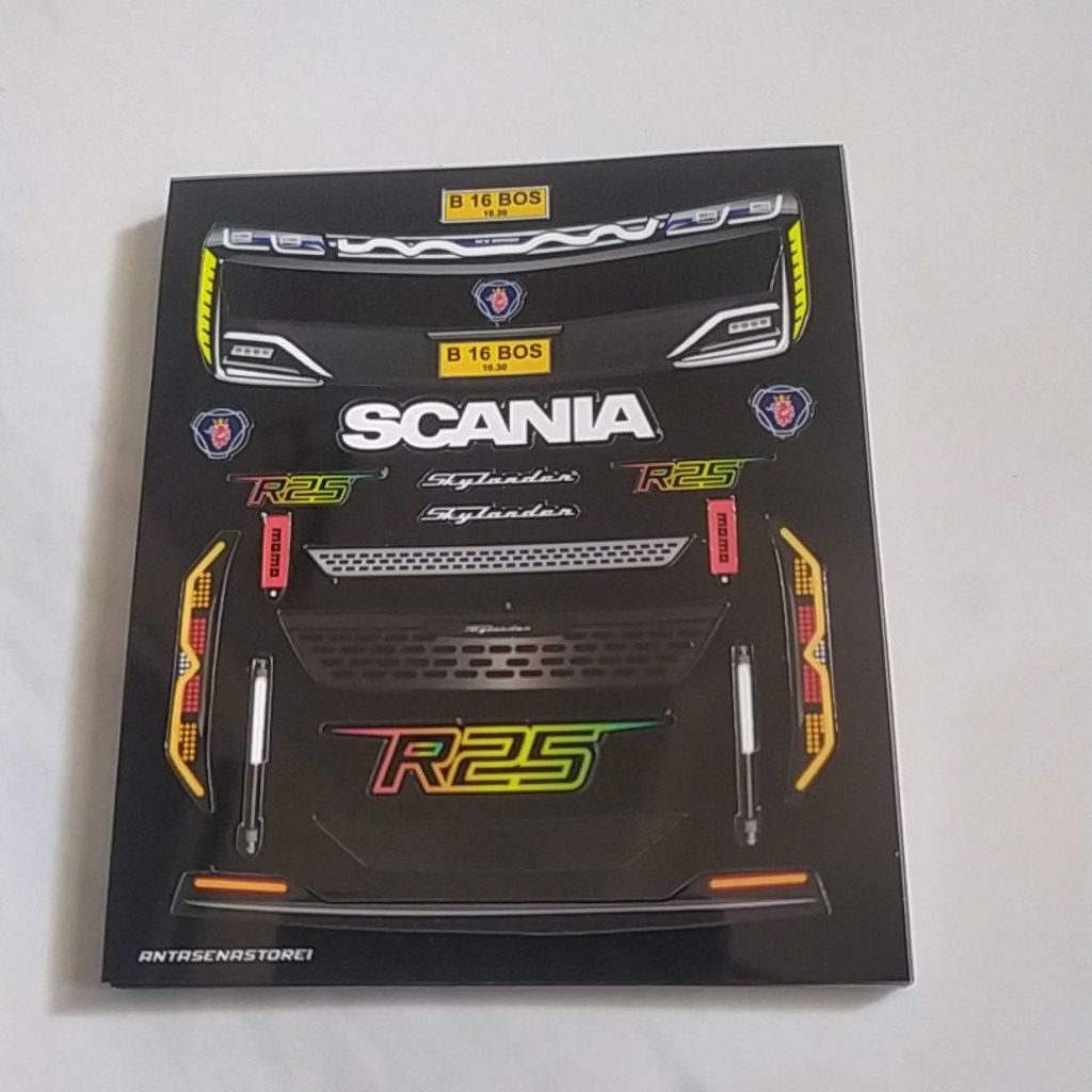 Stiker Headlamp  SKYLANDER R25 miniatur bus