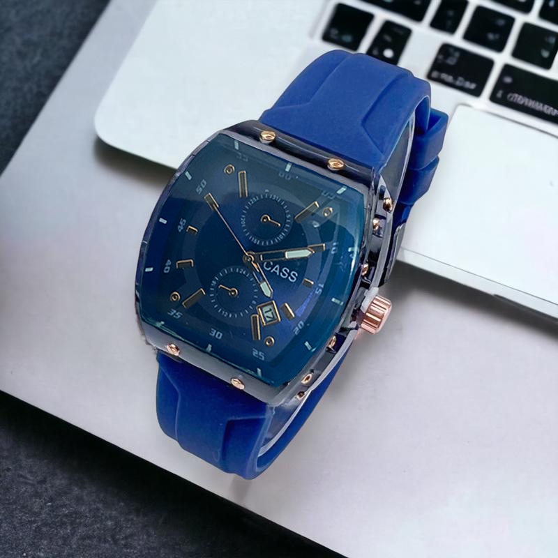 JAM TANGAN PRIA  JAM TANGAN WANITA  JAM TANGAN PRIA BERBENTUK TONNEAU DENGAN DIAL BESAR MULTIFUNGSI