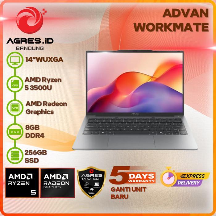 ADVAN WORKMATE RYZEN 5 3500U 8GB 256GB W11 14.0 WUXGA IPS