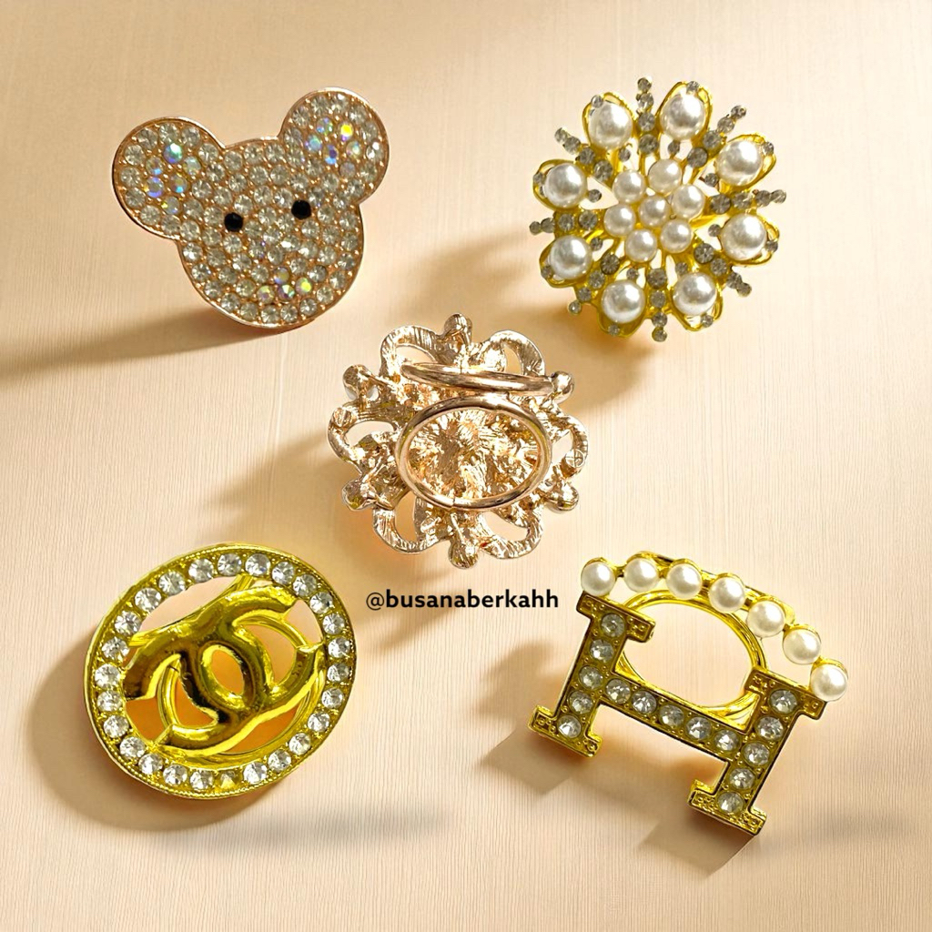 Bros Ring Jilbab / Bros Ring Cincin Besar 4 -5 cm Premium