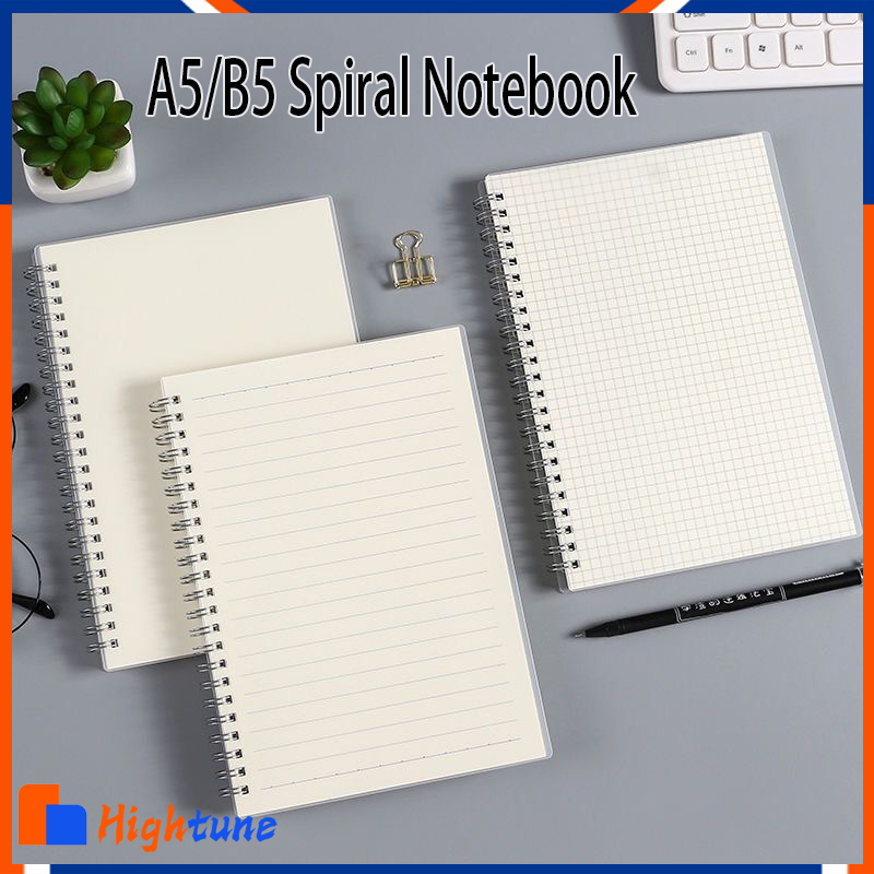 

Hightune Notebook A5 B5 Buku Spiral 80 Lembar Spiral Journal Aesthetic Buku Diary Buku Catatan Kantor