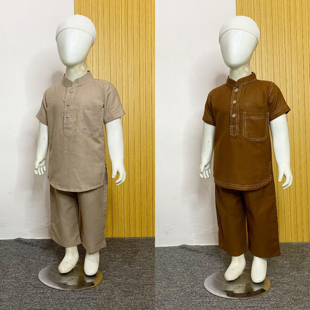 BEST SELLER SETELAN KOKO ANAK LAKI LAKI/BAJU MUSLIM ANAK/SET KURTA ANAK LINEN ARSYA