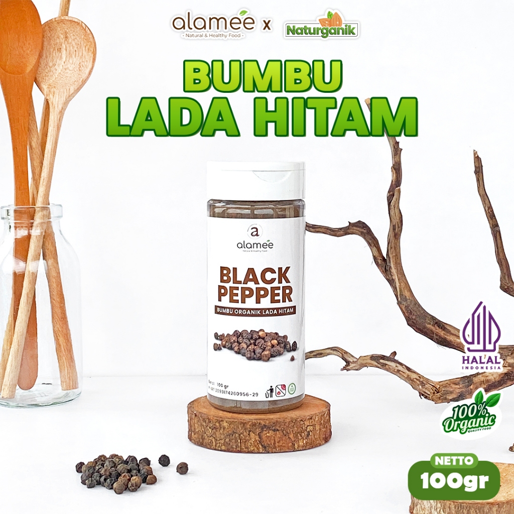 

ALAMEE Blackpepper Powder Lada Hitam Bubuk Black Pepper Bumbu Dapur Instan Organik Tabur Naturganik