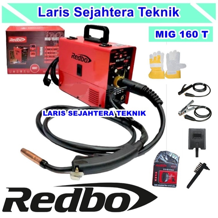 Redbo Mig 160 T Mesin Las CO2 Tanpa Gas inverter listrik