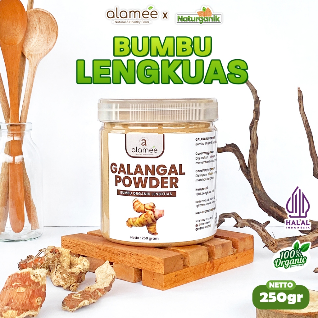 

ALAMEE Lengkuas Bubuk Bumbu Dapur Instan Galangal Powder Murni Asli Seasoning Naturganik