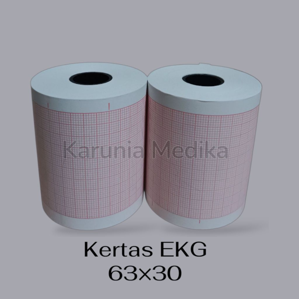 

Kertas EKG / ECG paper Ukuran 63 mm x 30 m Polos