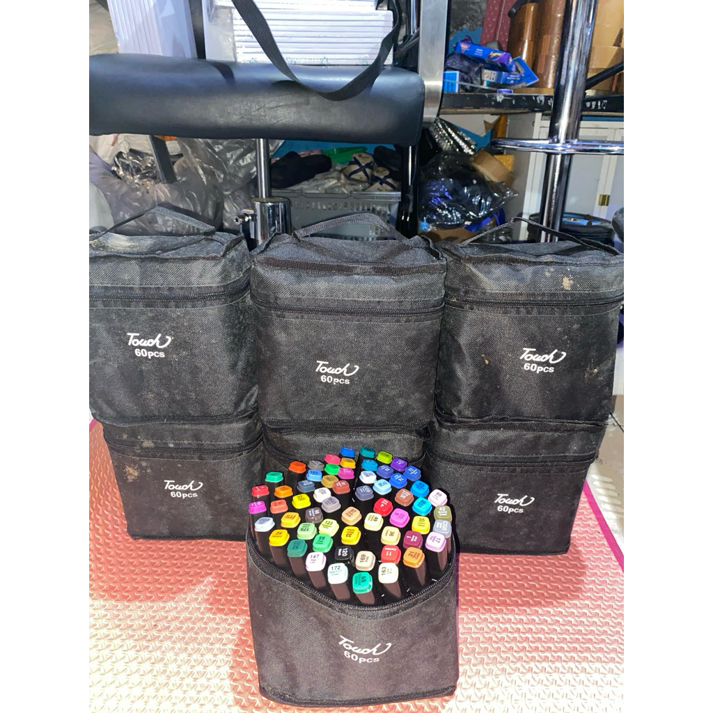 

Spidol Warna Warni 1 Set Stabilo 12-60 Warna Dual Side Fine Art Brush Pen Animation Marker Set