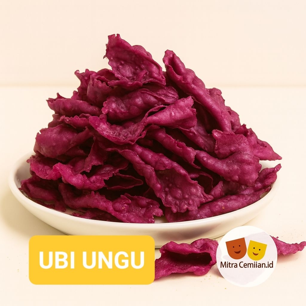 

KERIPIK UBI UNGU 200 GRAM, BAHAN UBI TEPUNG, UBI BAWANG UNGU // SNACK UBI MITRACEMILANID