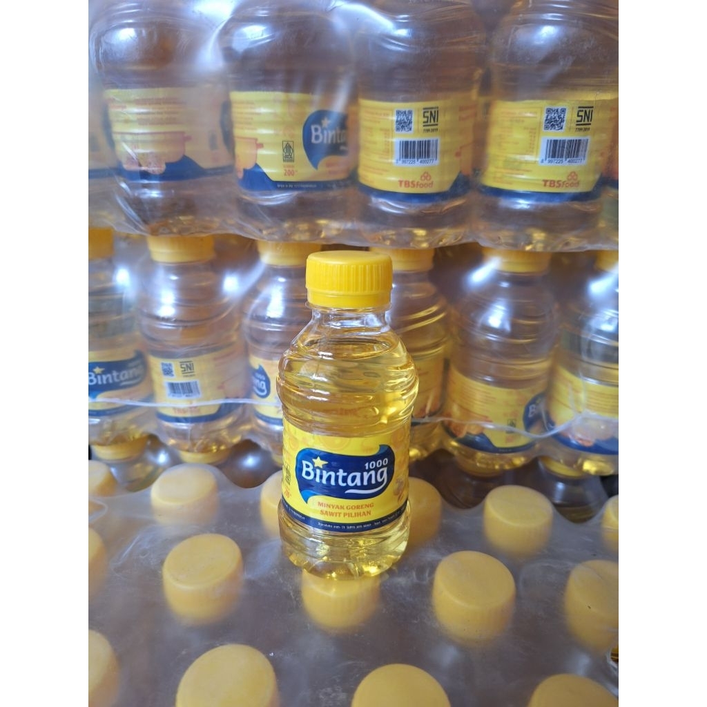 Minyak Goreng 200ml 1000 Bintang (1krat isi 24botol)