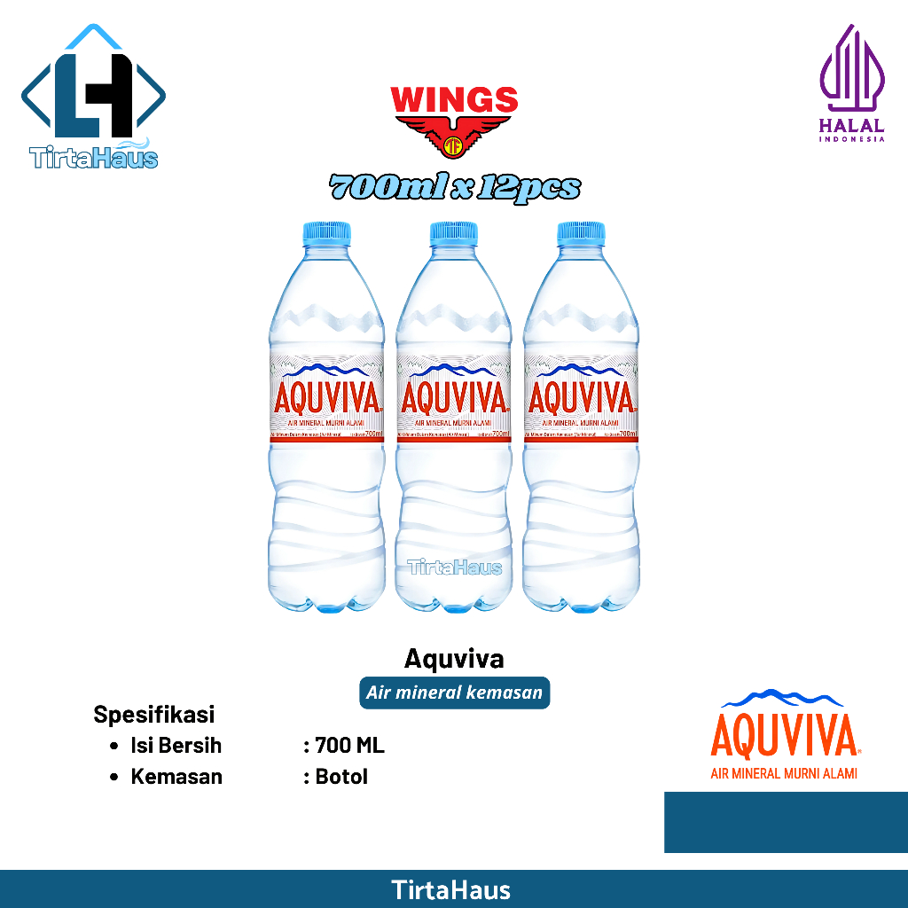 

Aquviva Air Kemasan 700ml x 12 Botol