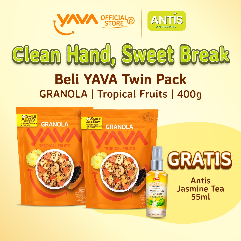 

YAVA Twin Pack Granola Tropical Fruits (2 x 400g)