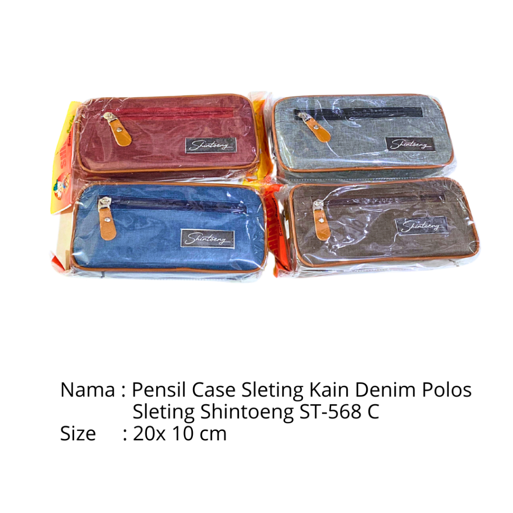 

Pensil Case Sleting Kain Denim Polos Sleting Shintoeng ST-568 C