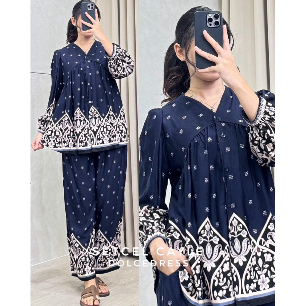 Daster Arab Dolce SET CAYLE Baju Setelan Daster Setelan Rayon