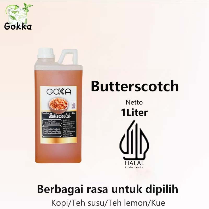 

Sirup Butterscotch GOKKA 1L untuk Dicampur dengan Teh dan Kopi - Sirup Butterscotch Halal