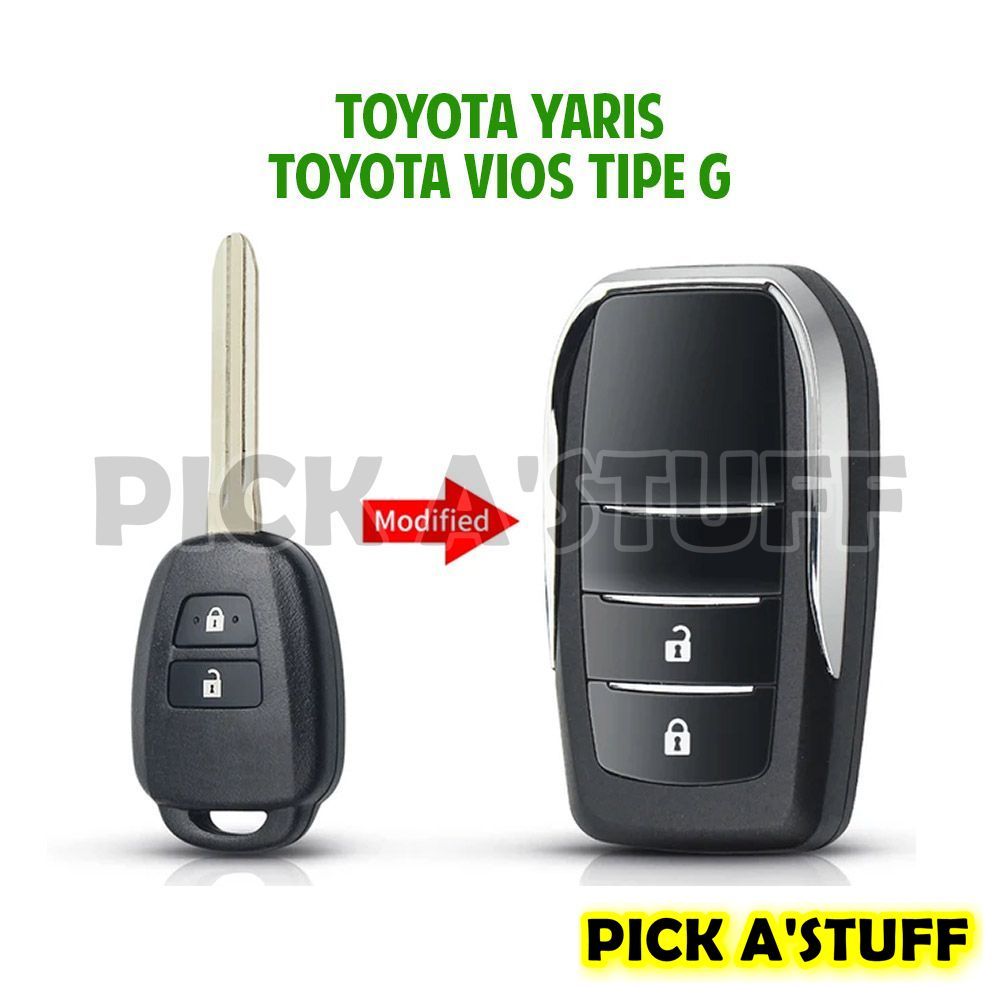 Cassing Kunci Lipat FlipKey Toyota Yaris Vios Sienta 2 Tombol Modifikasi