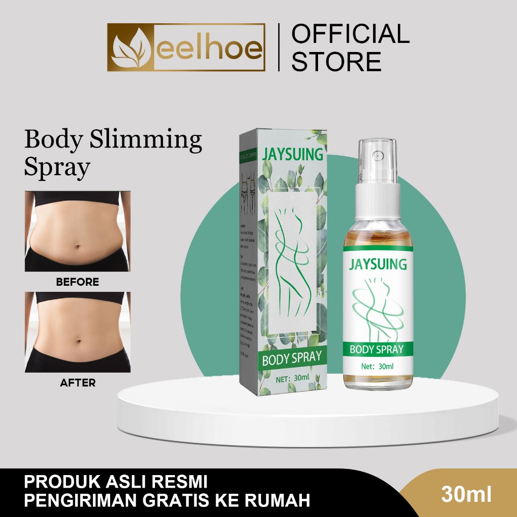 Jaysuing Body Slimming Spray Firming Skin Herbal Essential Oil Body Spray Tummy Slimming Spray 30ml