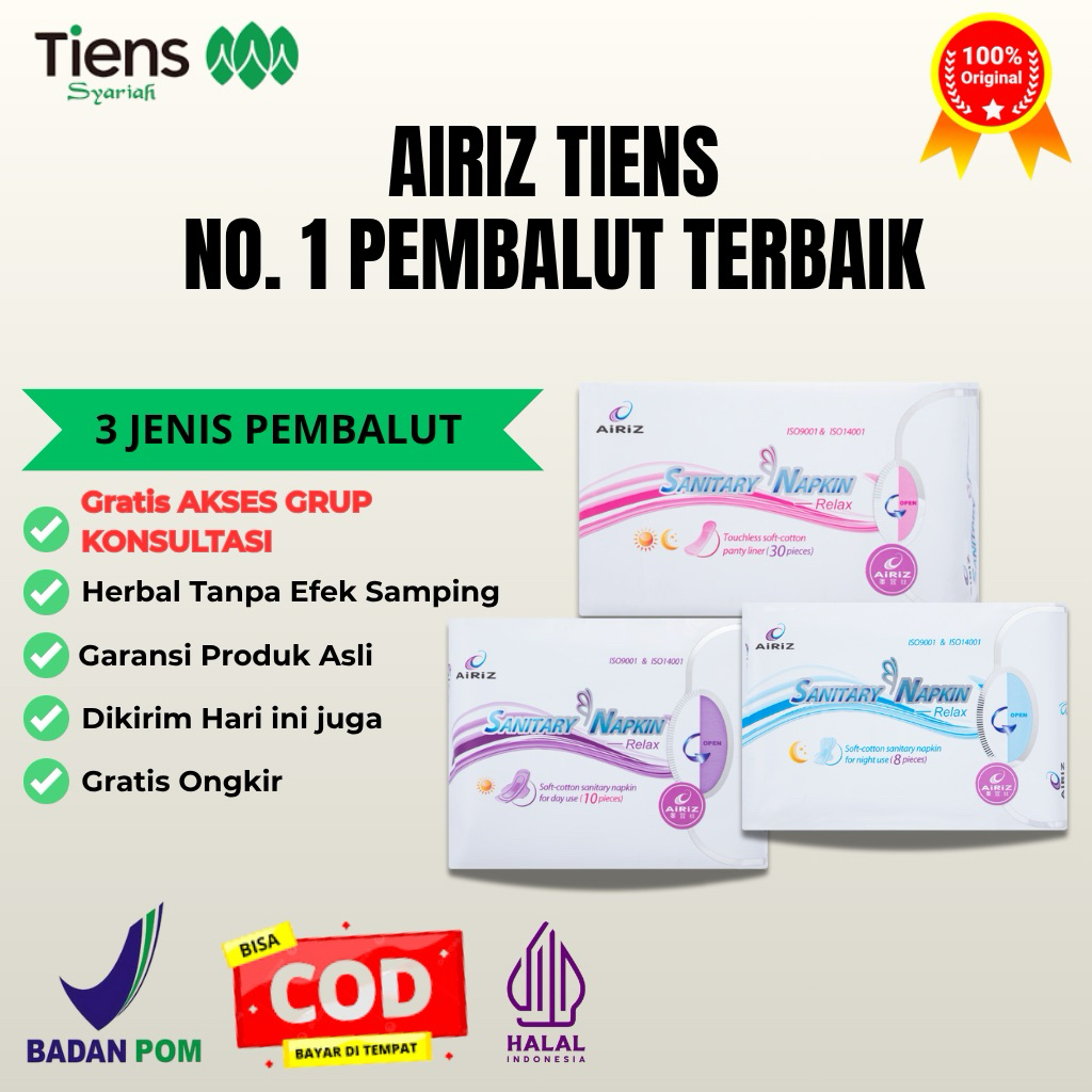 AIRIZ TIENS | PEMBALUT TIENS | PEMBALUT TERBAIK