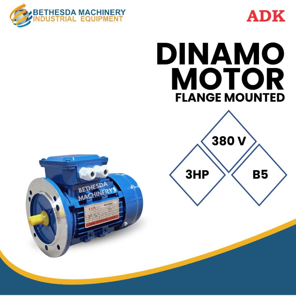 Mesin Penggerak Dinamo 3 Hp 1000 RPM 3 Phase - Dinamo Motor 6 Pole ADK