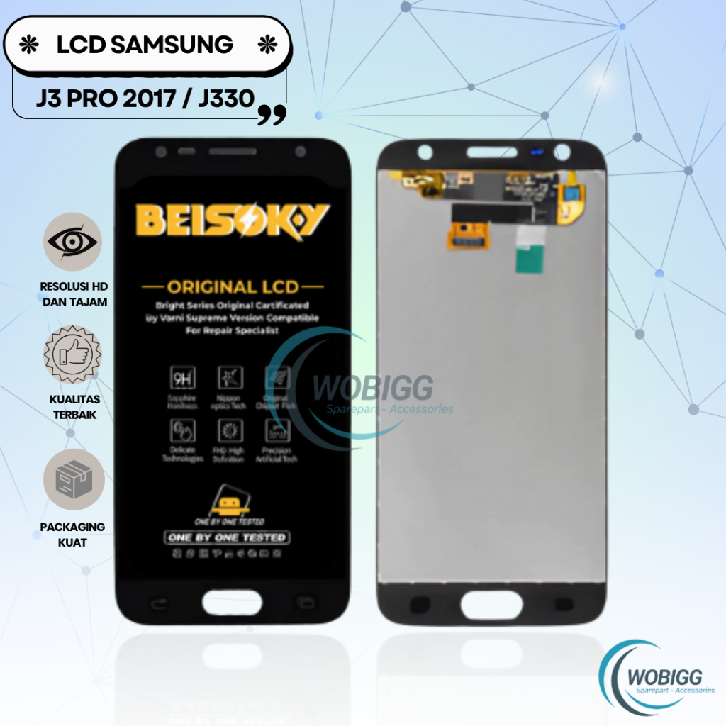 LCD TOUCHSCREEN FULSET SAMSUNG J3 PRO 2017 / J330 ORIGINAL FULLSET COMPLETE NEW SPAREPART HP