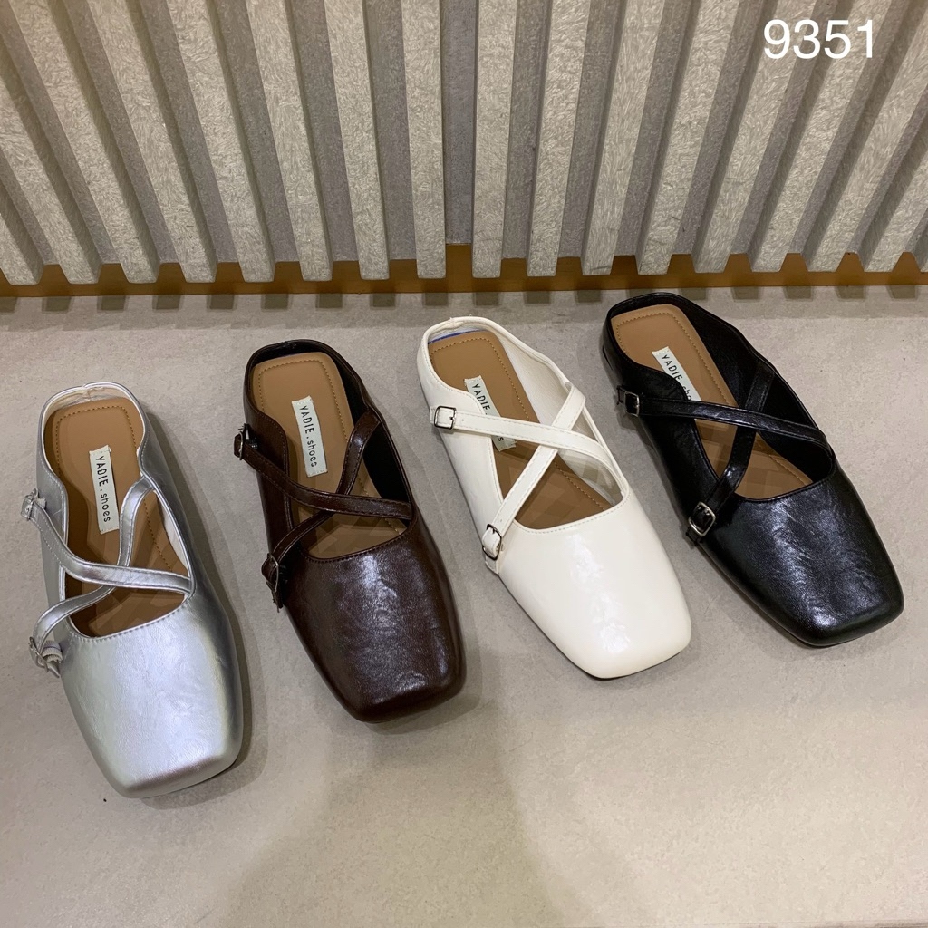 9351 Sandal Guangzhou Mules Flat Wanita Import