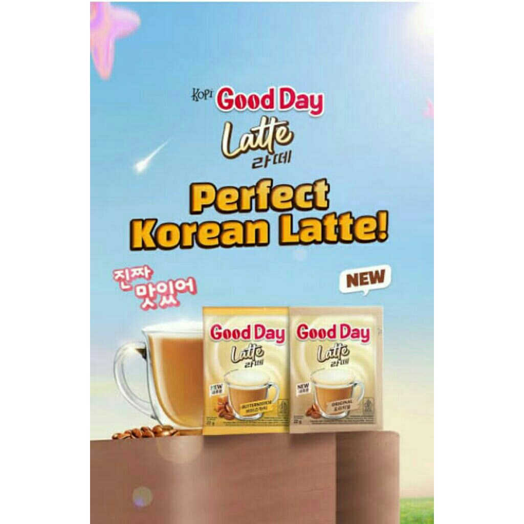

GOOD DAY KOREAN LATTE RASA ORIGINAL DAN BUTTER 10SACHET -KOPI GODDAY KOREA