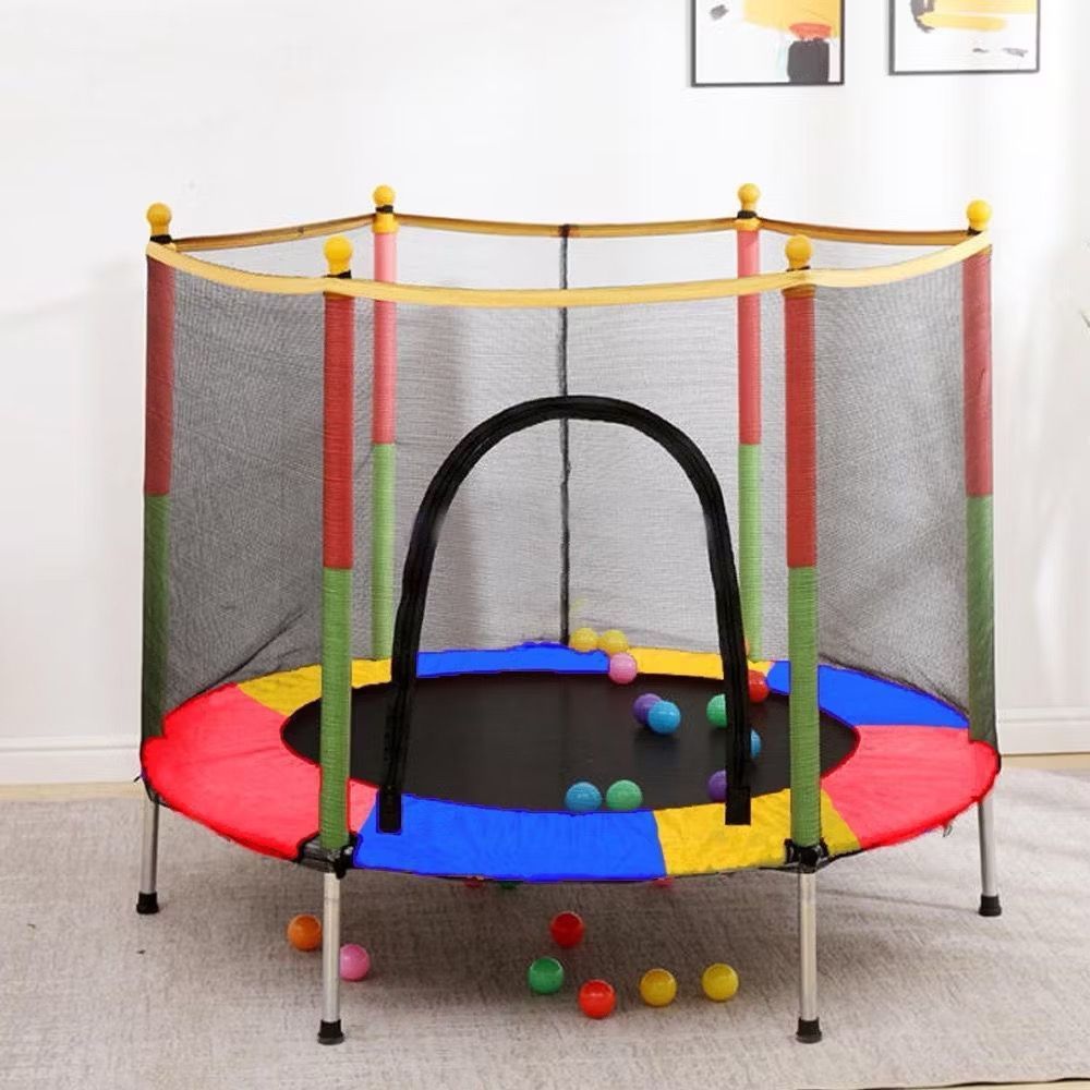 Trampolin Mainan Anak Playground Outdoor Viral Diameter 140cm Olahraga Lompat Mainan Anak