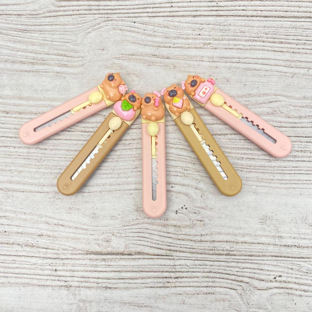 

CUTTER MINI PANJANG CAPYBARA pisau mini keperluan memotong import lucu elegan unik fancy imut bisa COD termurah