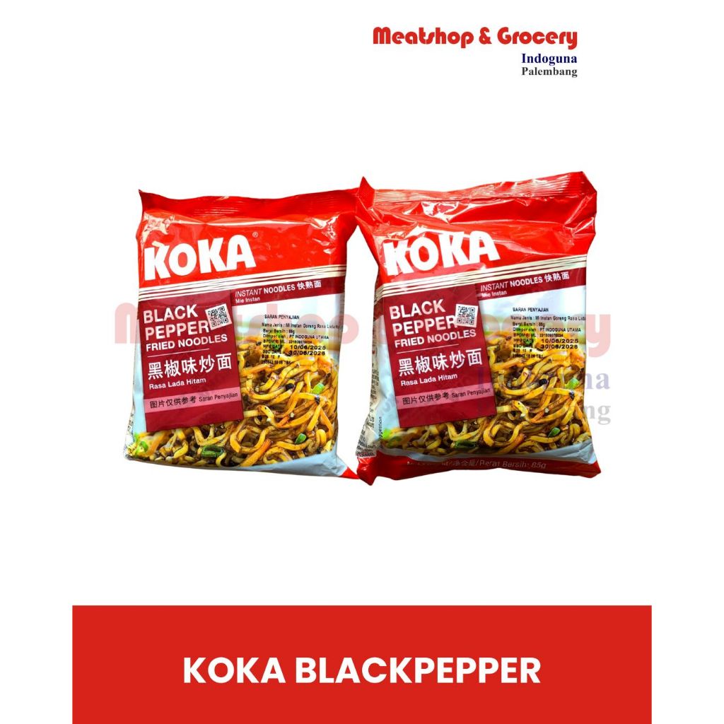 

Mie Instan Premium Tanpa MSG | KOKA Blackpepper 85 gr | KOKA Lada Hitam
