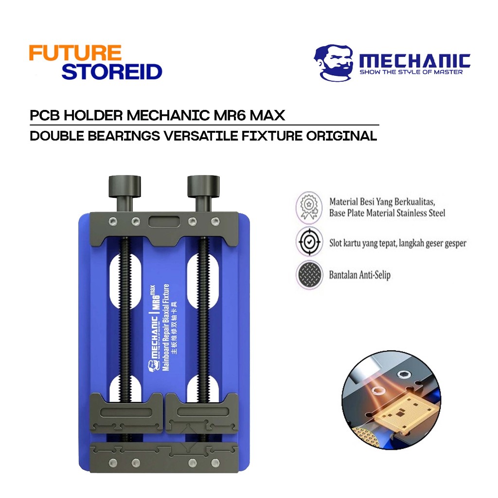 PCB HOLDER MECHANIC MR6 MAX DOUBLE BEARINGS VERSATILE FIXTURE ORIGINAL - PCB Fixture MECHANIC MR6 MA