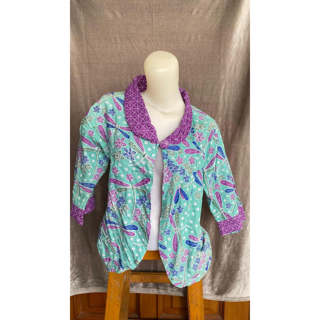 Atasan Batik Hijau Tosca