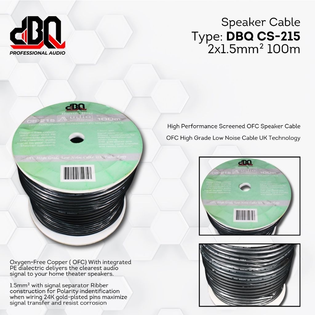 ( 1METER ) KABEL SPEAKER DBQ 2×1,5 / KABEL SPEAKER DBQ / KABEL SPEAKER / 1METER
