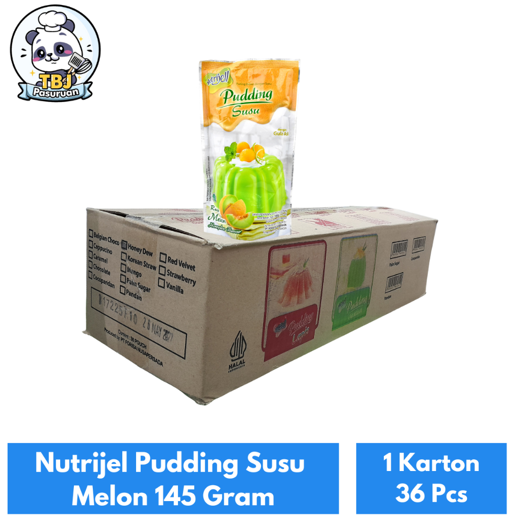 

Nutrijell Pudding Susu Melon 145 Gram Kemasan 1 Karton Isi 36 Pcs
