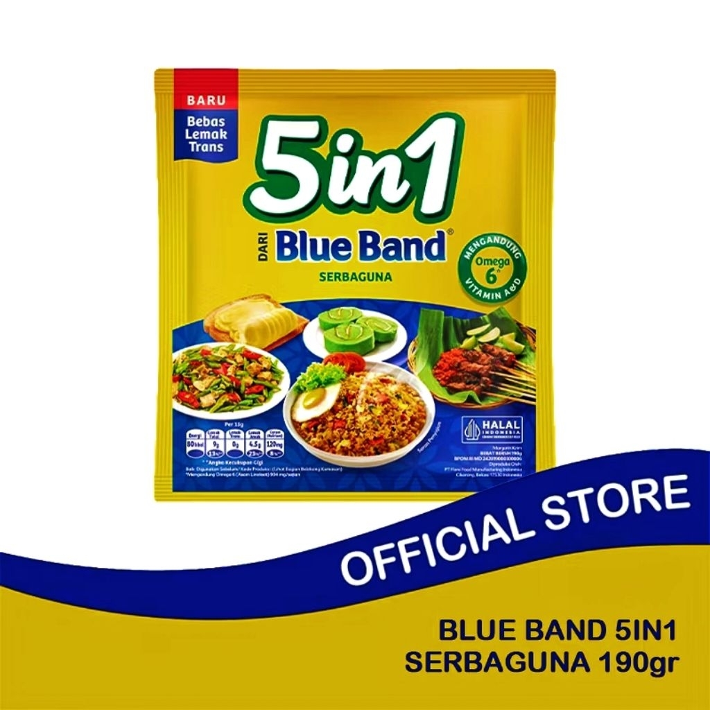 

Blueband Serbaguna 5 in 1 margarine 190 gram