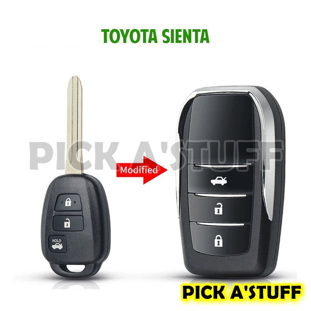 Cassing Kunci Lipat FlipKey Toyota Sienta 3 Tombol Modifikasi