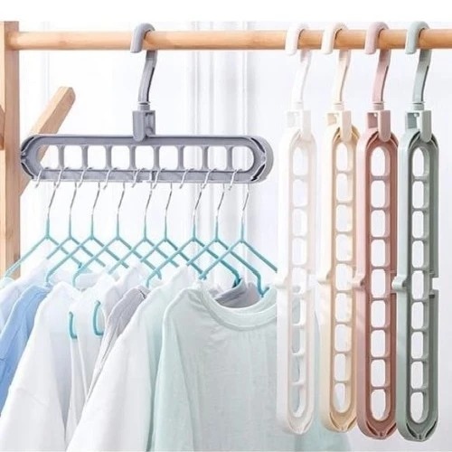 

Hanger magic 9 lubang gantungan pakaian baju 9 lobang wonder warna random