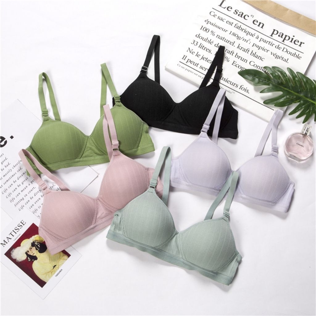 (B-13)Bra wanita tanpa kawat busa tipis bra remaja bh remaja tanpa kawat bh busa tipis