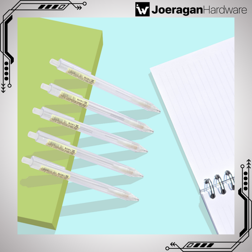 

Pensil Mekanik 0.5mm 0.7mm Transparan Mechanical Pencil Isi Ulang