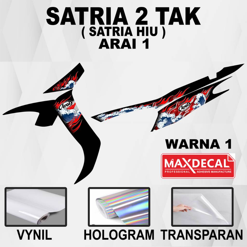Stiker Suzuki Satria 2tak Satria Hiu / Striping Suzuki Satria 2tak Satria Hiu / Stiker Sticker Decal