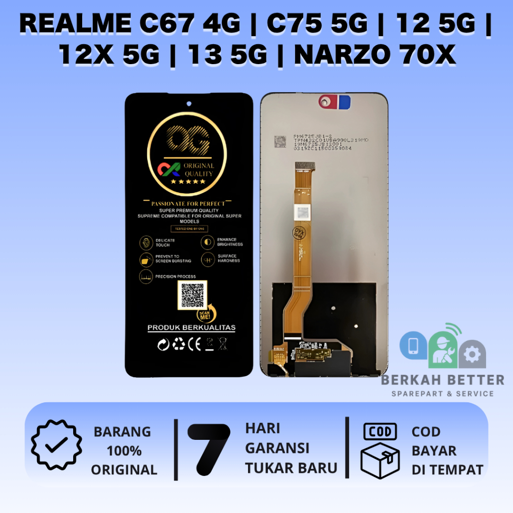 LCD REALME C67 4G | C75 4G | REALME 12 5G | 12X 5G | 13 5G | NARZO 70X ORIGINAL TOUCHSCREEN
