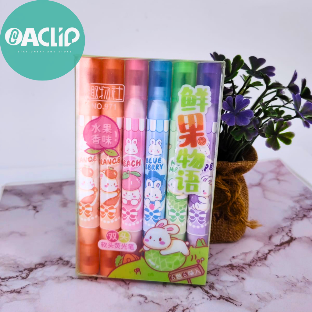 

HIGHLIGHTER NO.971 I HIGHLIGHTER DUAL 6 WARNA