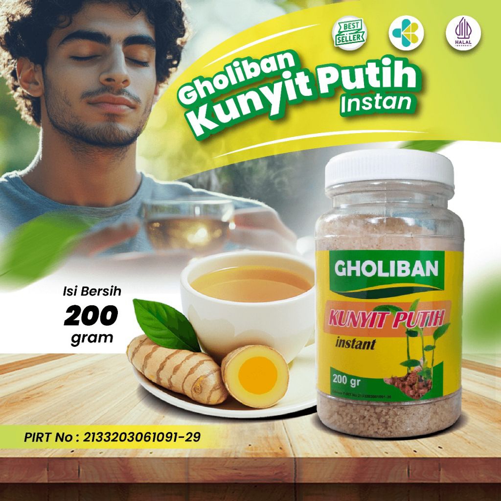 

Kunyit Putih Bubuk Instan Gholiban 200g Minuman Herbal Alami