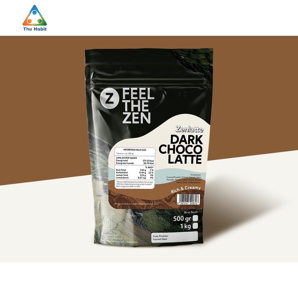 

(The Habit) Zenlatte Dark Choco Latte - Bag 500gr/ Dark Taro Latte
