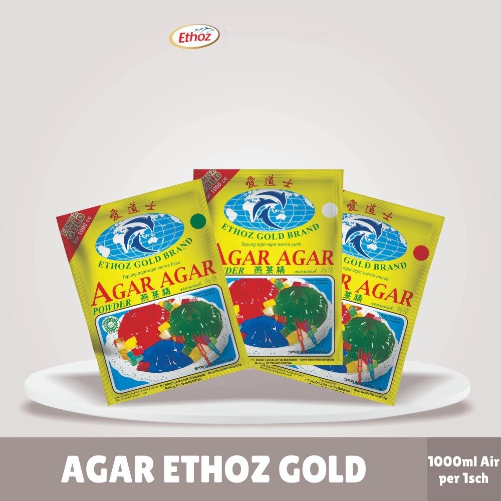 

Ethoz Lumba Gold Agar Agar Powder 8gr – Bubuk Tepung Agar