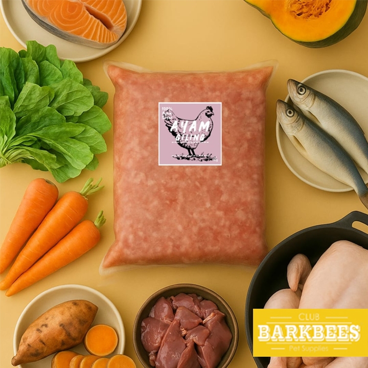Barkbees Ayam Daging Giling Chicken 1kg Raw Dog Cat Food Dogfood Catfood Makanan Anjing Kucing
