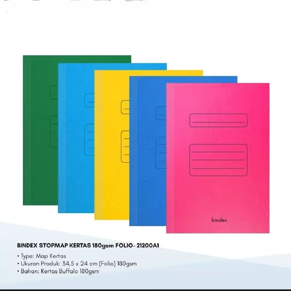 

10 Pcs Map Kertas Tebal 5 Pilihan Warna ( Warna Cerah )